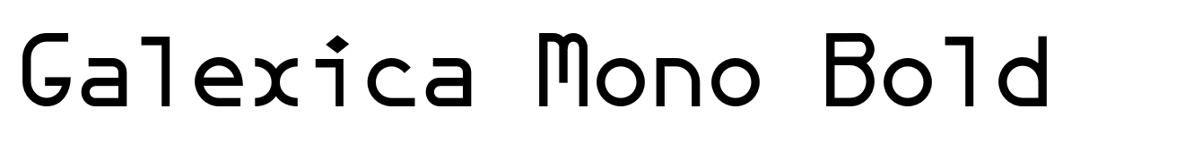 Galexica Mono Bold